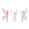 Вешалки-крючки Buddy 3 шт. разноцветные розовые, Umbra, фото 