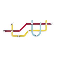 Вешалка Subway разноцветная, Umbra, фото 