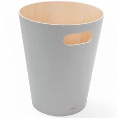 Корзина для мусора Woodrow светло-серая, Umbra, фото 
