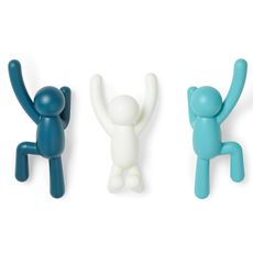Вешалки-крючки Buddy 3 шт. Blu Dual, Umbra, фото 
