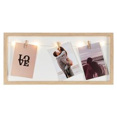 Рамка для фотографий с подсветкой Everyday, 23х49 см, белая/натуральное дерево, Bergenson Bjorn, фото 