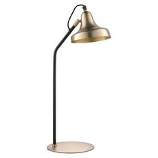 Лампа настольная Enkel Sand, ?20х60 см, золотистая/черная, Bergenson Bjorn, фото 