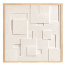 Панно декоративное с эффектом 3D Minimalism, с бежевой рамой, 60х60 см, Bergenson Bjorn, фото 