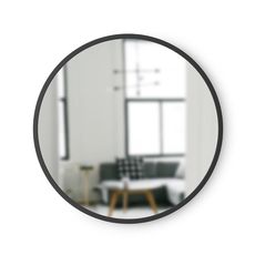 Зеркало настенное Hub D45 черное, Umbra, фото 