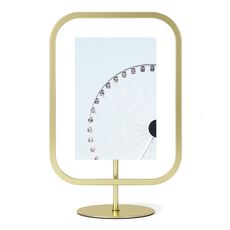 Фоторамка Infinity Sqround 10х15 матовая латунь, Umbra, фото 