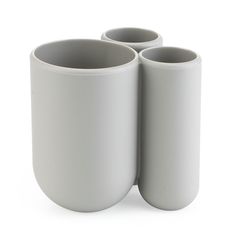 Стакан для зубных щеток Touch серый, Umbra, фото 