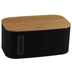 Хлебница Kaffi, 39,7х23х17,6 см, матовая черная, Smart Solutions, фото 