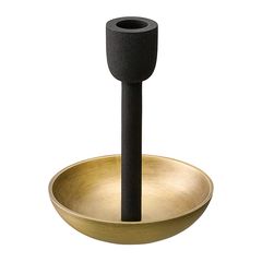 Подсвечник Fyr Bran, 15 см, черный/античная латунь, Bergenson Bjorn, фото 