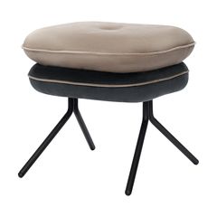 Пуф Pea, велюр, бежевый/темно-серый, Bergenson Bjorn, фото 