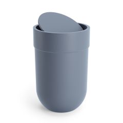 Корзина для мусора с крышкой Touch, 6 л, голубая, UMBRA, фото 