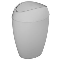 Корзина для мусора с крышкой Twirla 9 л серая, Umbra, фото 