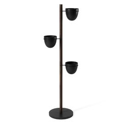 Подставка для цветов Floristand Planter с горшками 3 шт, темный орех, Umbra, фото 