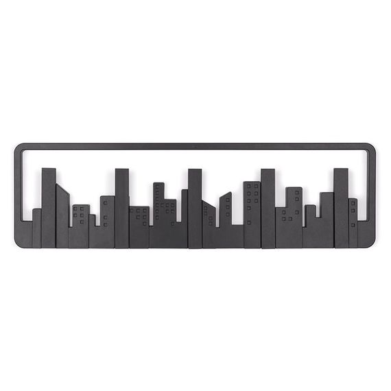 Вешалка настенная Skyline черная, Umbra, фото 