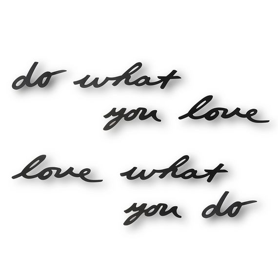Надпись декоративная Do what you love настенная черная, Umbra, фото 