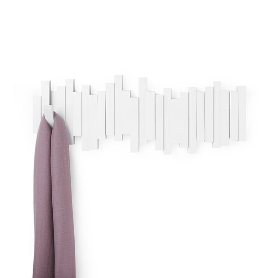 Вешалка настенная Sticks белая, Umbra, Цвет: Белый, фото , изображение 5