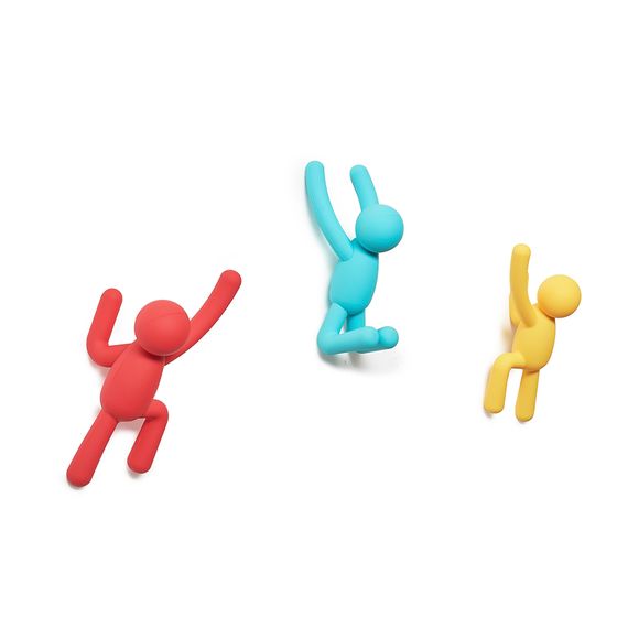 Вешалки-крючки Buddy 3 шт. разноцветные яркие, Umbra, фото , изображение 6