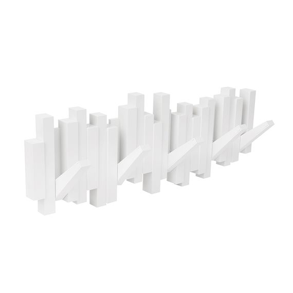 Вешалка настенная Sticks белая, Umbra, Цвет: Белый, фото , изображение 6