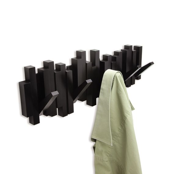 Вешалка настенная Sticks черная, Umbra, Цвет: черный, фото , изображение 4
