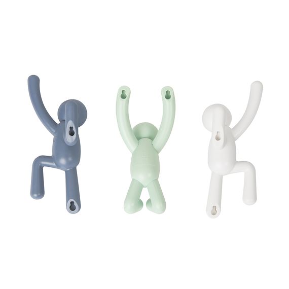 Вешалки-крючки Buddy 3 шт. разноцветные мятные, Umbra, фото , изображение 10