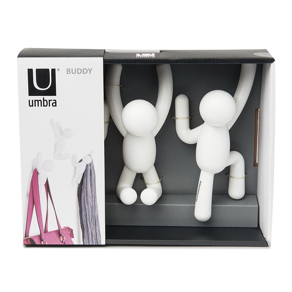 Вешалки-крючки Buddy 3 шт. белые, Umbra, фото , изображение 9