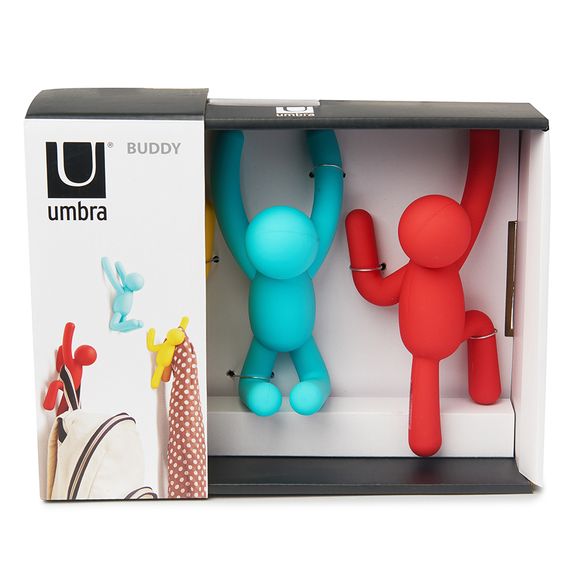 Вешалки-крючки Buddy 3 шт. разноцветные яркие, Umbra, фото , изображение 8