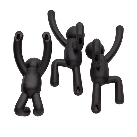 Вешалки-крючки Buddy 3 шт. черные, Umbra, фото , изображение 7