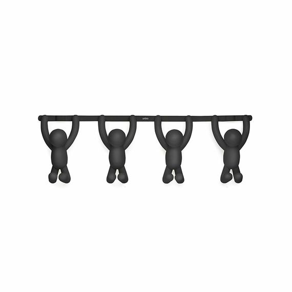 Вешалка надверная BUDDY 4 крючка черная, Umbra, фото , изображение 3