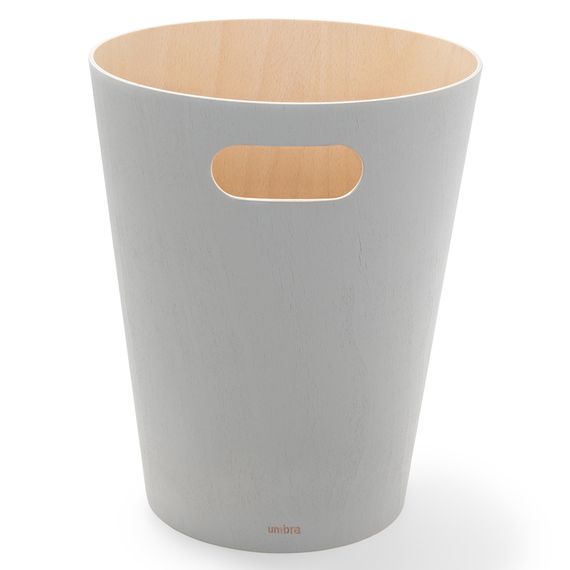 Корзина для мусора Woodrow светло-серая, Umbra, фото , изображение 2