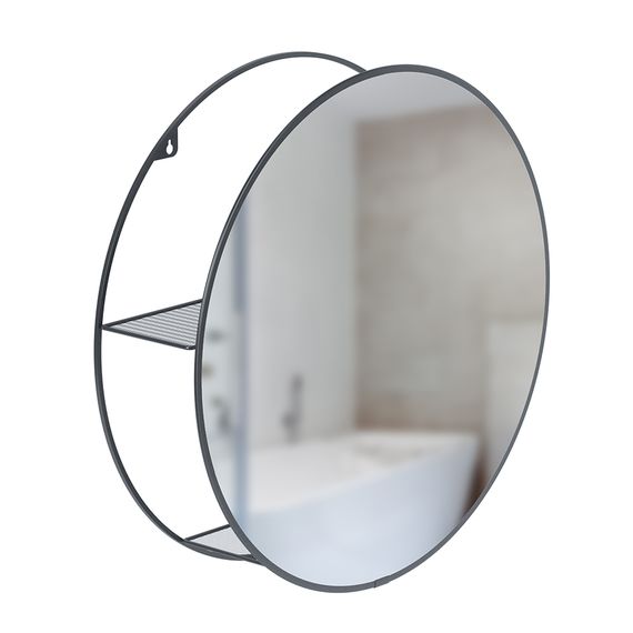 Зеркало настенное Cirko D50 см чёрное, Umbra, фото , изображение 5