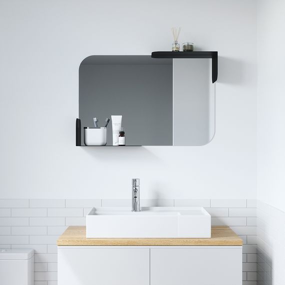 Зеркало Alcove 52 x 13 x 77 черный, Umbra, фото , изображение 2