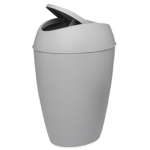 Корзина для мусора с крышкой Twirla 9 л серая, Umbra, фото , изображение 8
