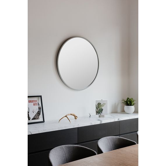 Зеркало настенное Hub Д94 см серое, Umbra, фото , изображение 3