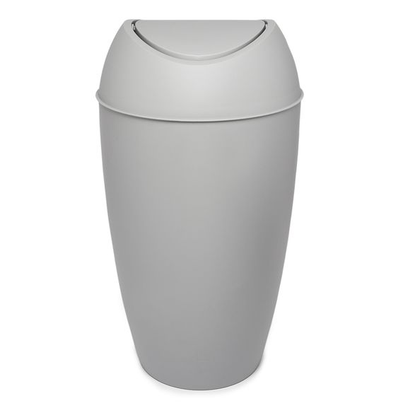 Корзина для мусора с крышкой Twirla 9 л серая, Umbra, фото , изображение 3
