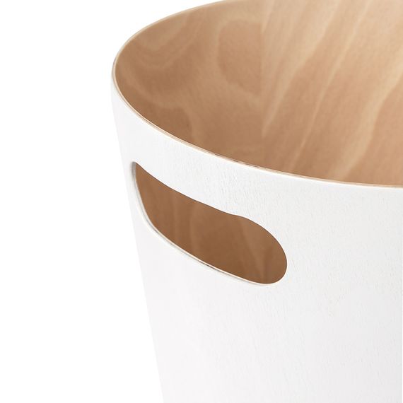 Корзина для мусора Woodrow белая-никель, Umbra, фото , изображение 7