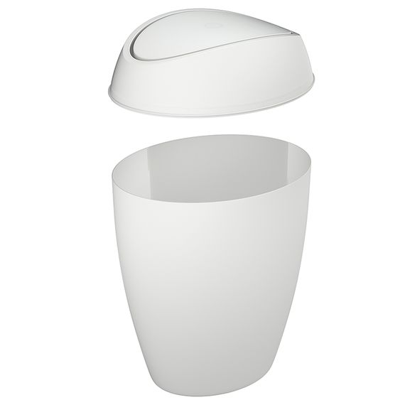 Корзина для мусора с крышкой Twirla 9 л белая, Umbra, фото , изображение 8