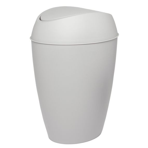 Корзина для мусора с крышкой Twirla 9 л серая, Umbra, фото , изображение 4