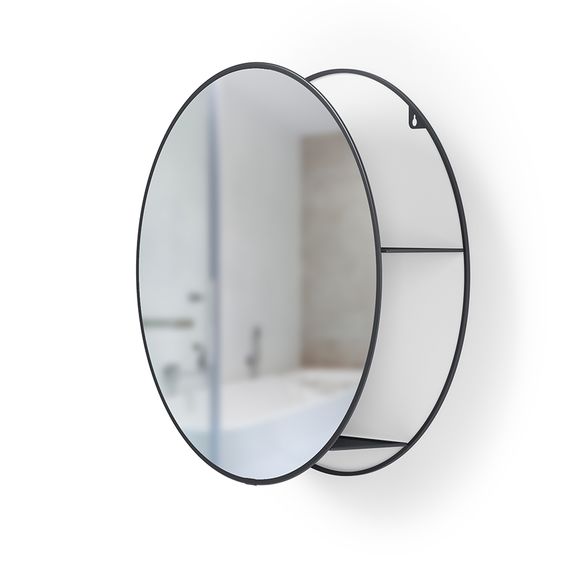Зеркало настенное Cirko D50 см чёрное, Umbra, фото , изображение 3