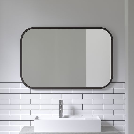 Зеркало прямоугольное Hub 61 х 91 см черное, Umbra, фото , изображение 2