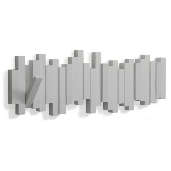 Вешалка настенная Sticks серая, Umbra, Цвет: серый, фото 