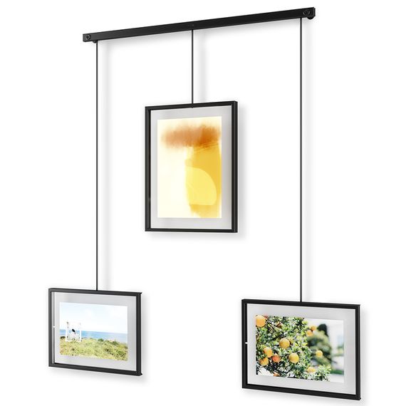 Панно для фотографий Exhibit, 3 рамки, черное, Umbra, фото , изображение 4