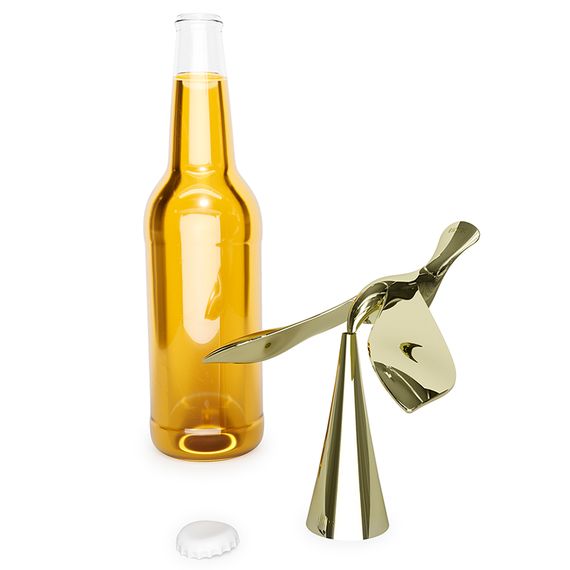 Открыватель для бутылок на подставке Tipsy латунь, Umbra, фото , изображение 4