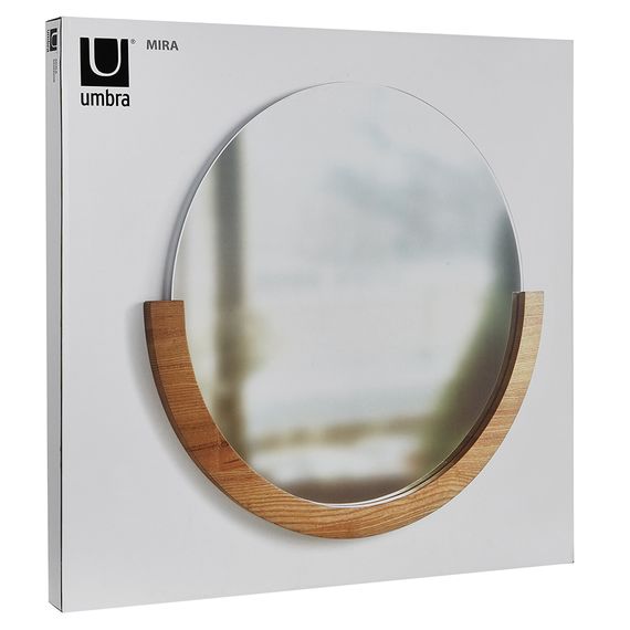 Настенное зеркало Mira натуральное дерево, Umbra, фото , изображение 9