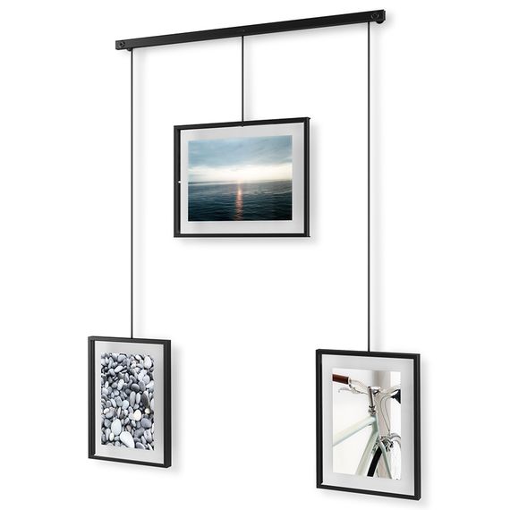 Панно для фотографий Exhibit, 3 рамки, черное, Umbra, фото , изображение 6