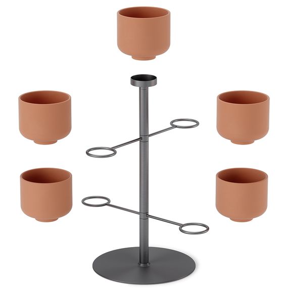 Подставка для цветов Terrapotta с горшками 5 шт, titanium, Umbra, фото , изображение 6
