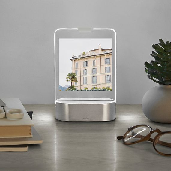 Фоторамка с подсветкой GLO Instant 5х8 никель, Umbra, фото , изображение 2