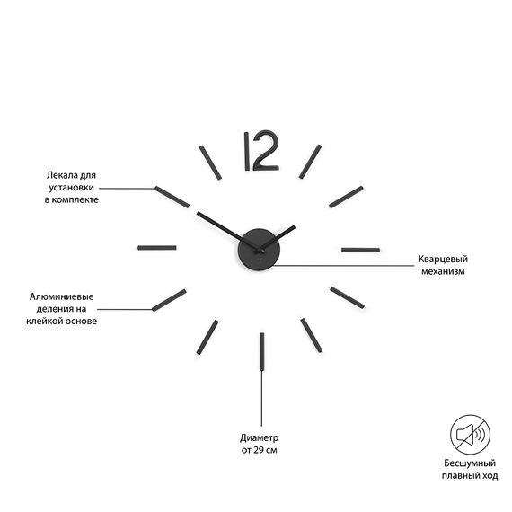 Настенные часы Blink чёрные, Umbra, фото , изображение 10