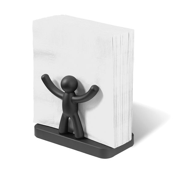 Салфетница Buddy черная, Umbra, фото , изображение 4
