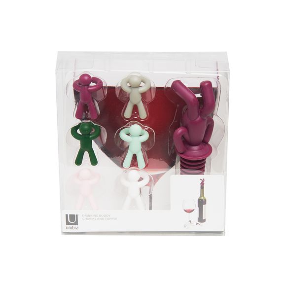 Пробка для бутылки и маркеры для бокалов Drinking buddy, Umbra, фото , изображение 4