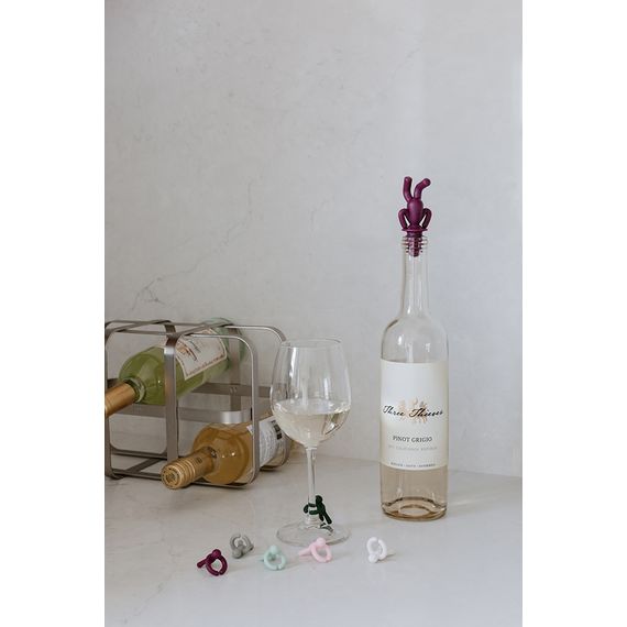 Пробка для бутылки и маркеры для бокалов Drinking buddy, Umbra, фото , изображение 5