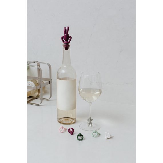 Пробка для бутылки и маркеры для бокалов Drinking buddy, Umbra, фото , изображение 7